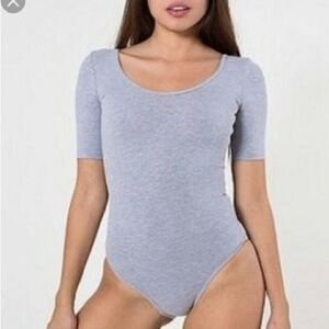 American apparel dance bodysuit M grey